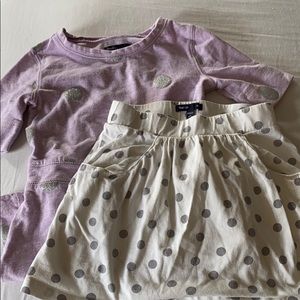 Polka dot lot-dress and skirt